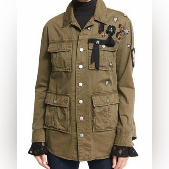 Pre owned Cinq a sept  sacred heart military utility jacket in xlnt condition - Picture 3 of 14